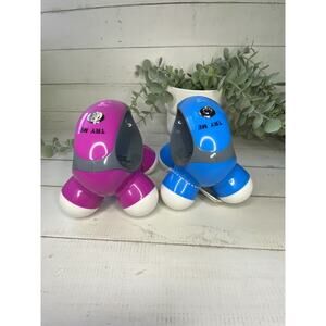 Quatro Mini Massager Battery Operated Pink and Blue 2 Pack - New